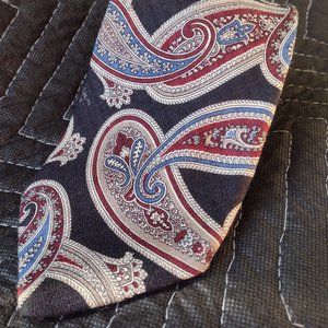 Kenneth Gordon New Orleans Paisley Neck Tie - Hand Sewn Hand Printed - 100% Silk